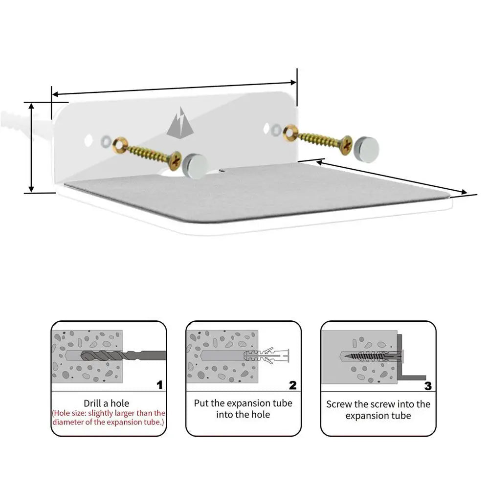 Wall Shelf Speaker Stand, Acrylic Wall Mount Display Shelf For Blue-tooth Speaker, Charging Rack Webcam, Cell Phones, Toy