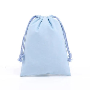 Set of Hot Trend Vault eco-friendly reusable cotton produce bags with drawstrings for storing fruits and vegetables.