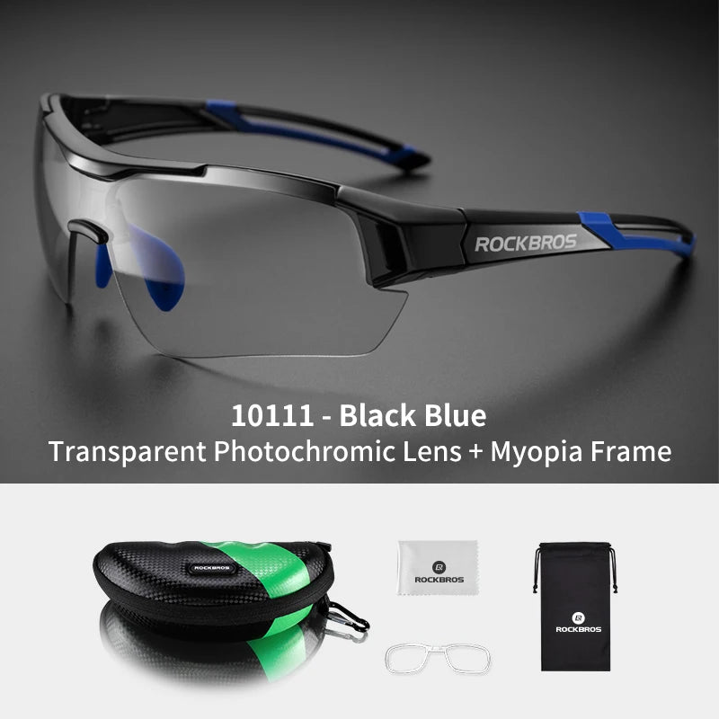 Hot Trend Vault RockBros cycling photochromic glasses with UV400 protection, designed for men outdoor cycling and sports.