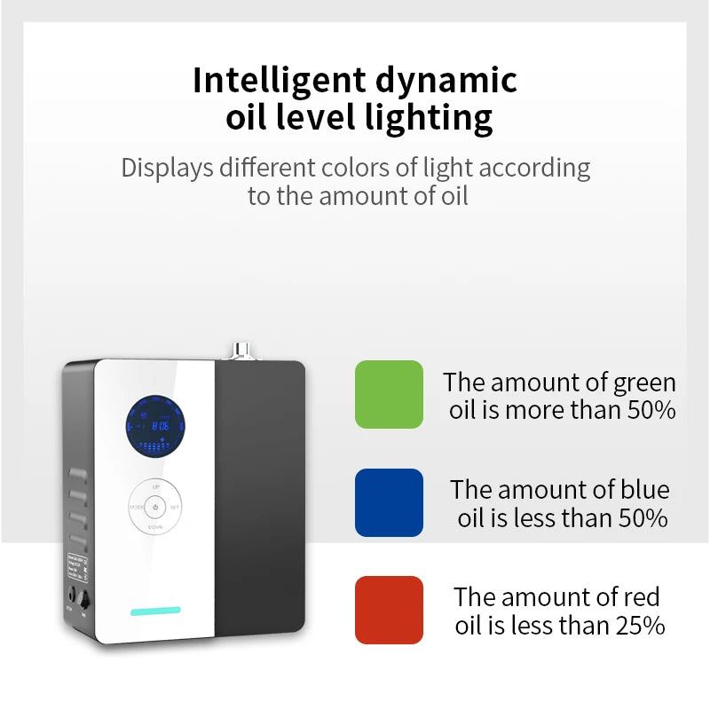 Hot Trend Vault LuxPerfume essential oil diffuser for hotels, portable device with 300m3 capacity, sleek and modern design
