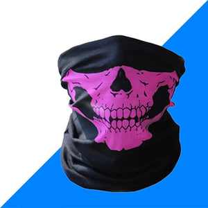 Cycling Face Mask Headwear Halloween Skull Wrap Scarf Warm Washable Headband Breathable Running Bandana Outdoor Sports Equipment