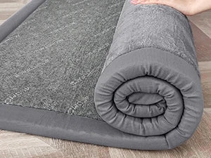 Cream Huloo Sleep non-slip living room rug from Hot Trend Vault, minimalist solid carpet ideal for bedroom decor.
