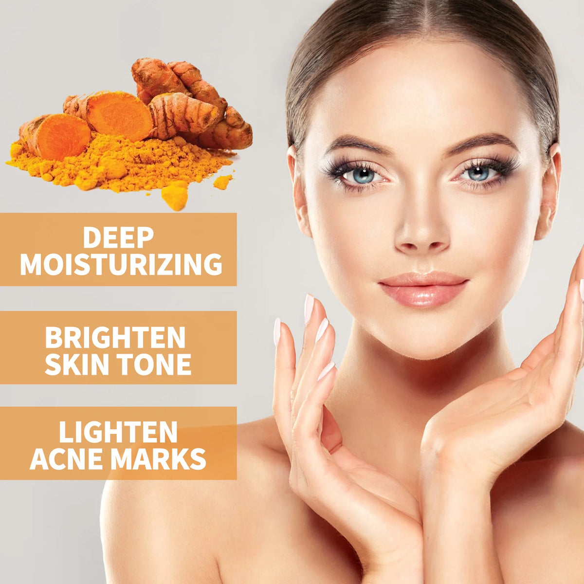 West&amp;Month turmeric face serum in a bottle, designed to brighten skin, reduce freckles and pigmentation, suitable for all skin types.