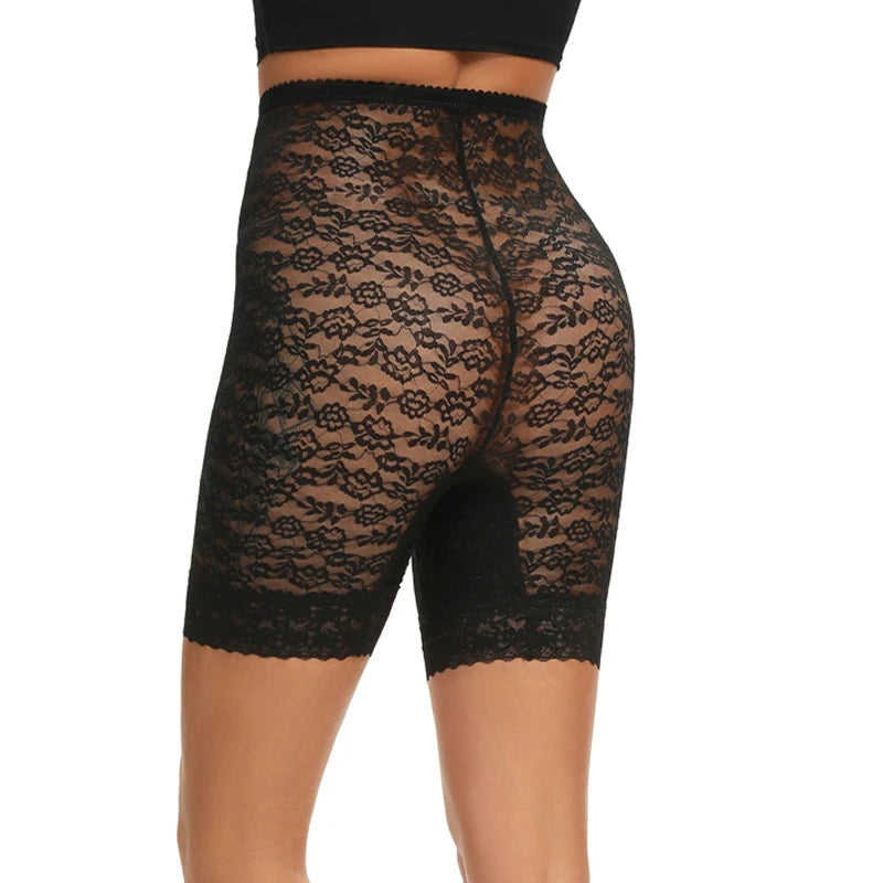 Hot Trend Vault Miss Moly high waisted shapewear body shaper shorts with lace, providing firm control and a smooth silhouette for women.