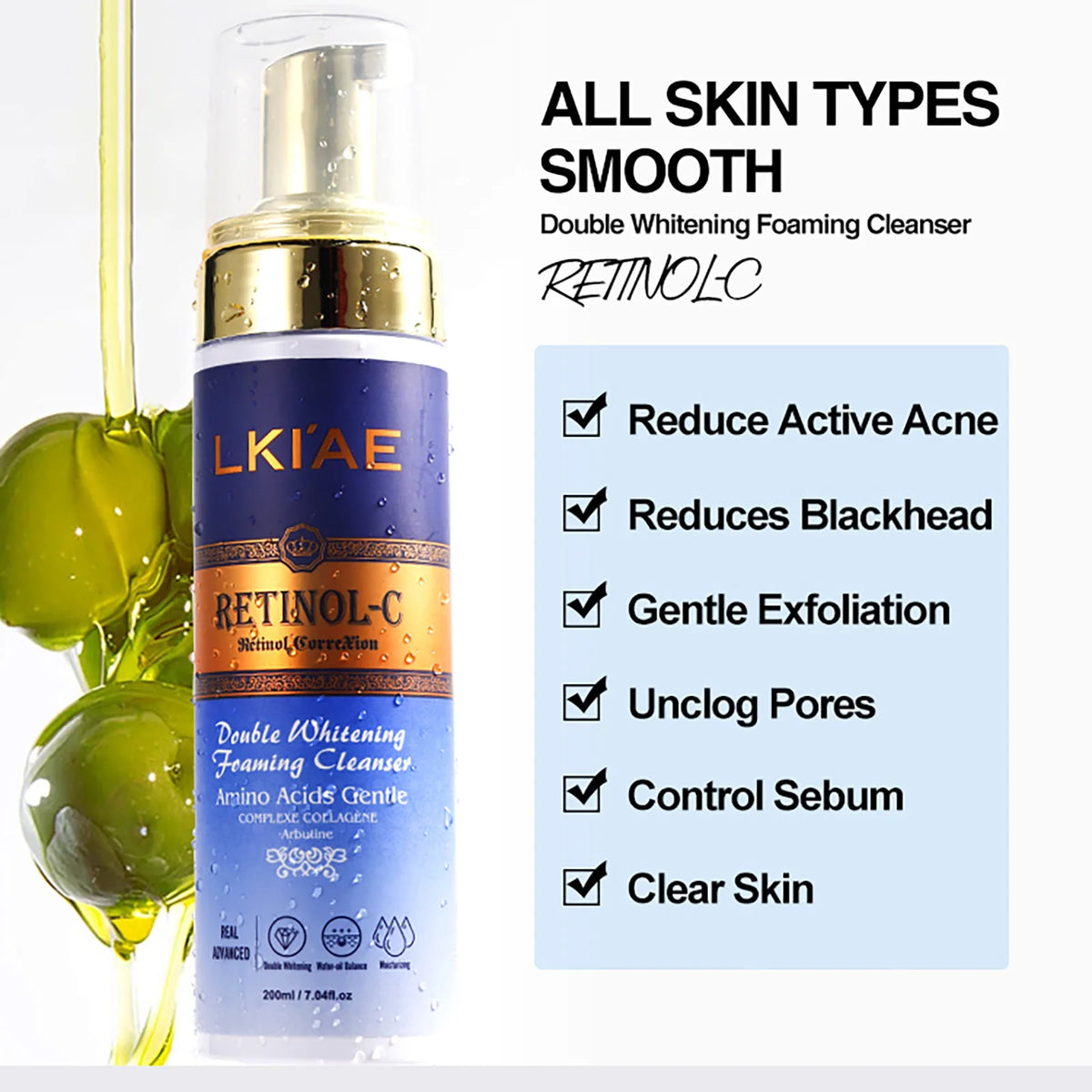 Hot Trend Vault AILKE Retinol Whitening Skin Care Set with anti-wrinkle, dark spot reduction, and moisturizing soap for all skin types.