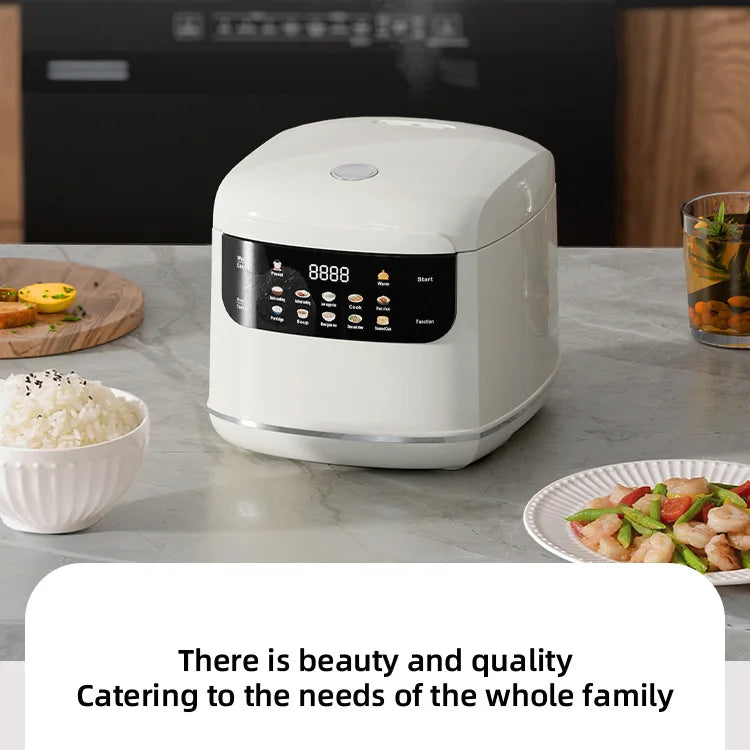 Hot Trend Vault Kbxstart Smart Rice Cooker 2L with timer, 400W, suitable for 1 to 2 people, shown with cooked rice in the image.