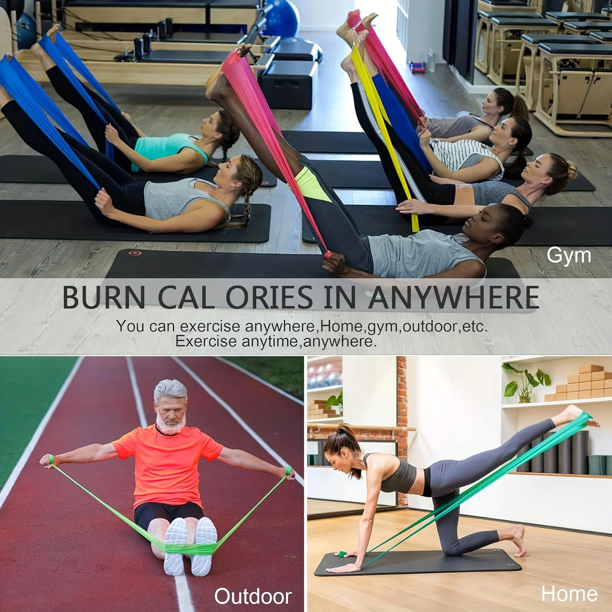 Resistance Bands for Working Out Exercise Bands Physical Therapy Outdoor Fitness Training Pilates Home Gym Stretch Elastic Band