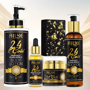 Luxury AILKE 24K Gold Collagen Whitening cream jar from Hot Trend Vault with a sleek gold design and elegant packaging.
