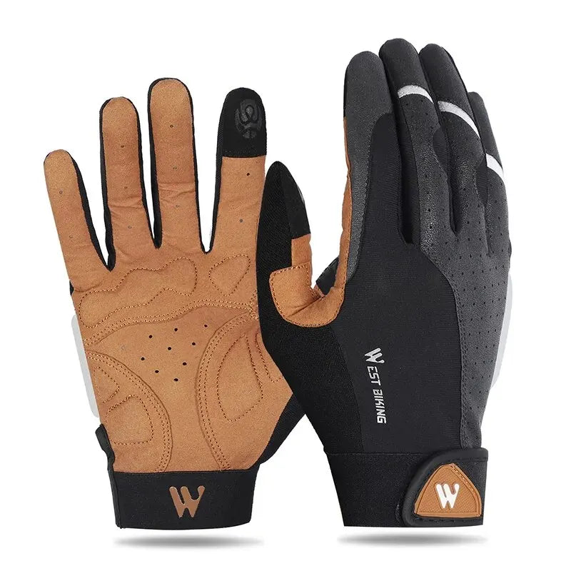 West Biking Full Finger Cycling Gloves for Men Women Unisex Sports Hiking Camping
