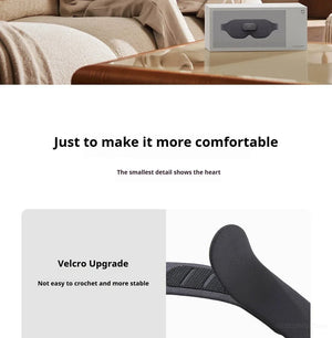 MIJIA Smart Massage Eye Mask by Hot Trend Vault in black, featuring vibration for relaxation and home blackout comfort.
