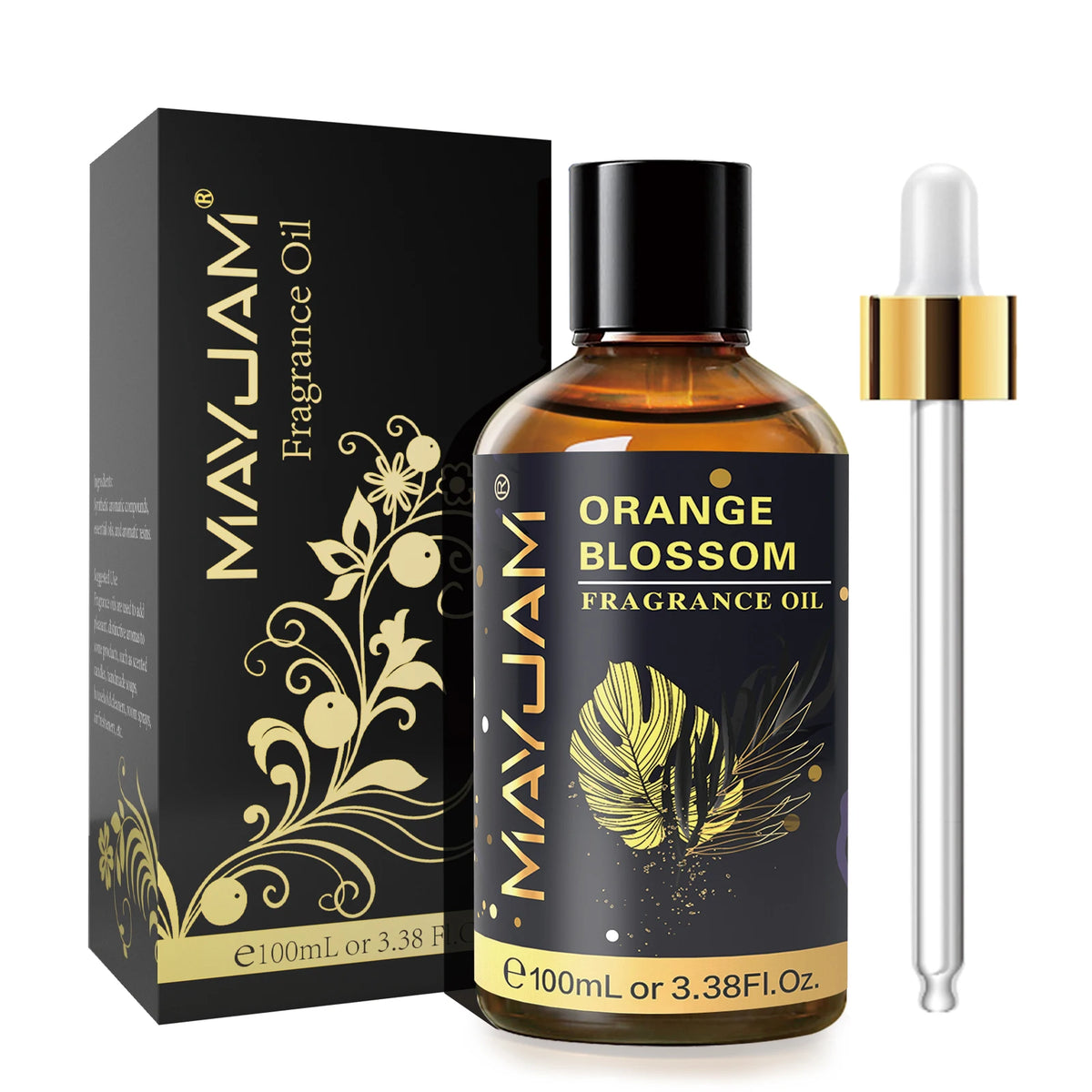 Hot Trend Vault Mayjam 100ml fragrance oil bottle with dropper featuring Sea Breeze, Coconut, Vanilla, Coffee, and Bubble Gum scents.
