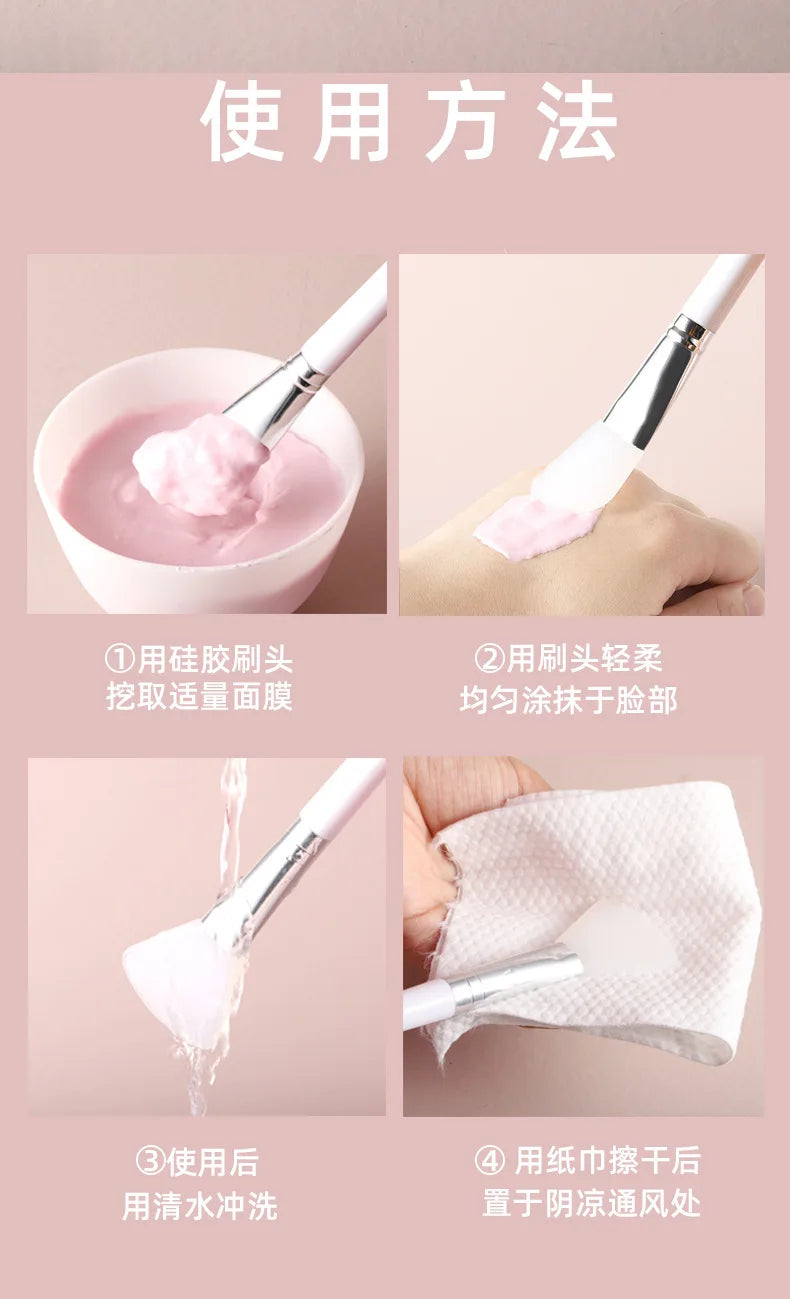 Facial Mask Brush Facial Soft Makeup Applicator Fan Shaped Portable Skin Care Beauty Tool Suitable for Girls Ladies