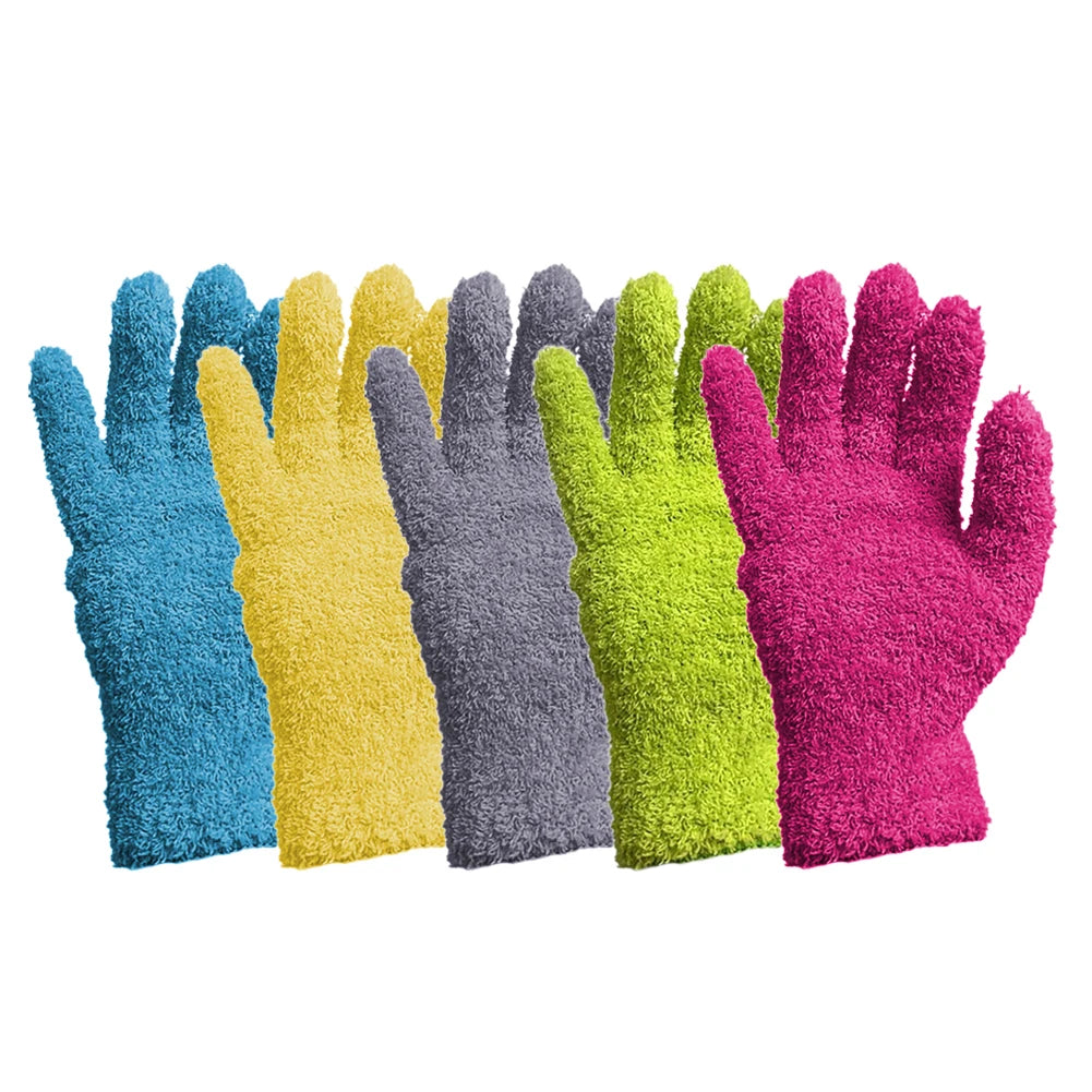 Microfiber Cleaning Glove Car Detailing Dust Removal Wash Gloves Coral Velvet Knitted Super Soft Housework Absorbent Cleaner