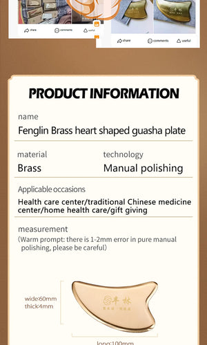 face massage tool gua sha facial beauty tool  eye instrument brass scraping plate beauty instrument  Metal massage plate