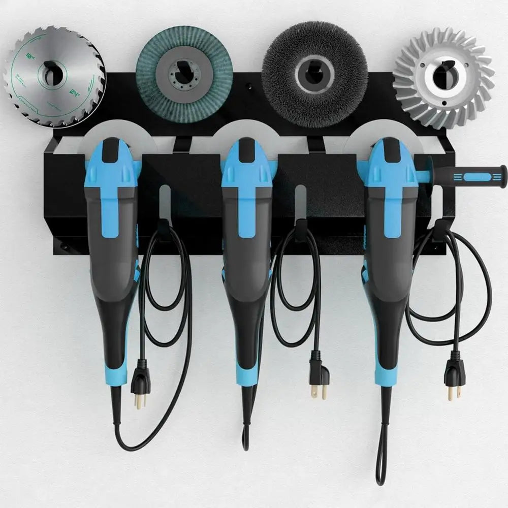 Angle Grinder Wall Storage Mount Metal Wall-Mounted Hanging Shelf Power Tool Organizer Rack for Angle Grinder Cutters Polishers