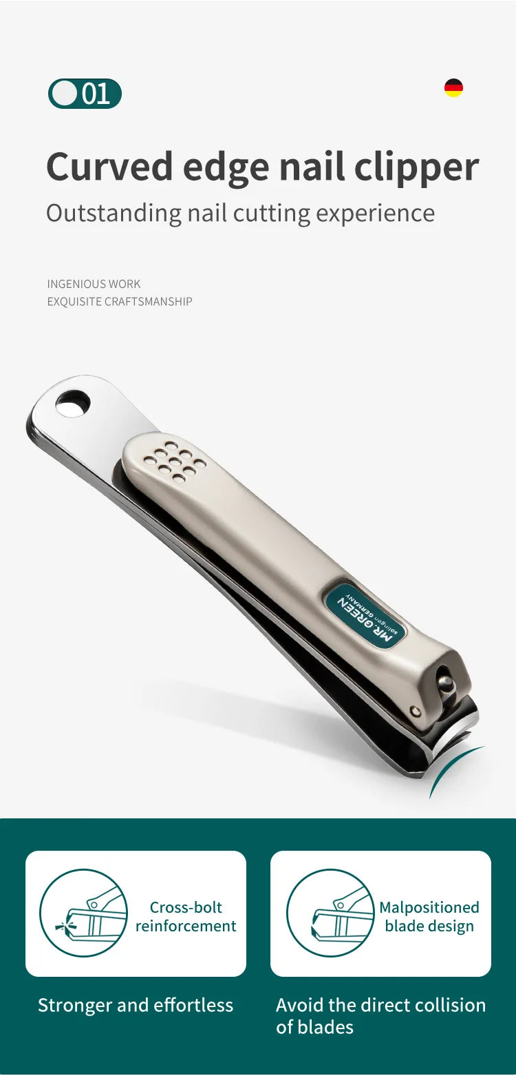 MR.GREEN Manicure Set Pedicure Sets Nail Clipper Stainless Steel Professional Nail Cutter Tools with Travel Case Kit