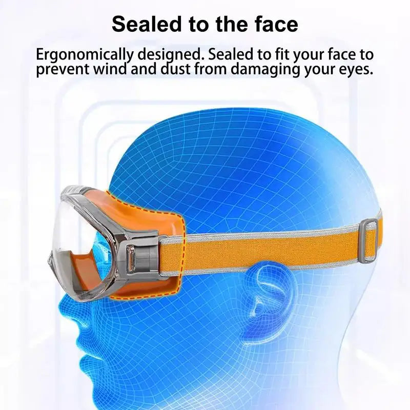 Construction Goggles For Men Angle Grinder Goggles Anti-Fog Woodworking Eyewear Anti-Splash Welding Safety Glasses Dustproof For