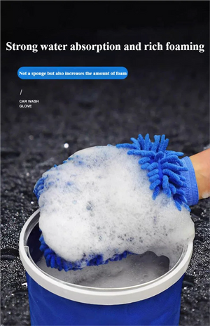 Microfiber Car Washer Sponge Cleaning Car Care Detailing Brushes Washing Towel Auto Gloves Styling Accessories