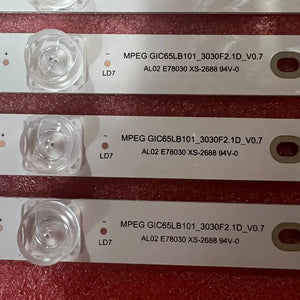 LED Strip 8LED Blue light For TCL 65C715 GIC65LB101 GIC65LB100_3030F2.1D