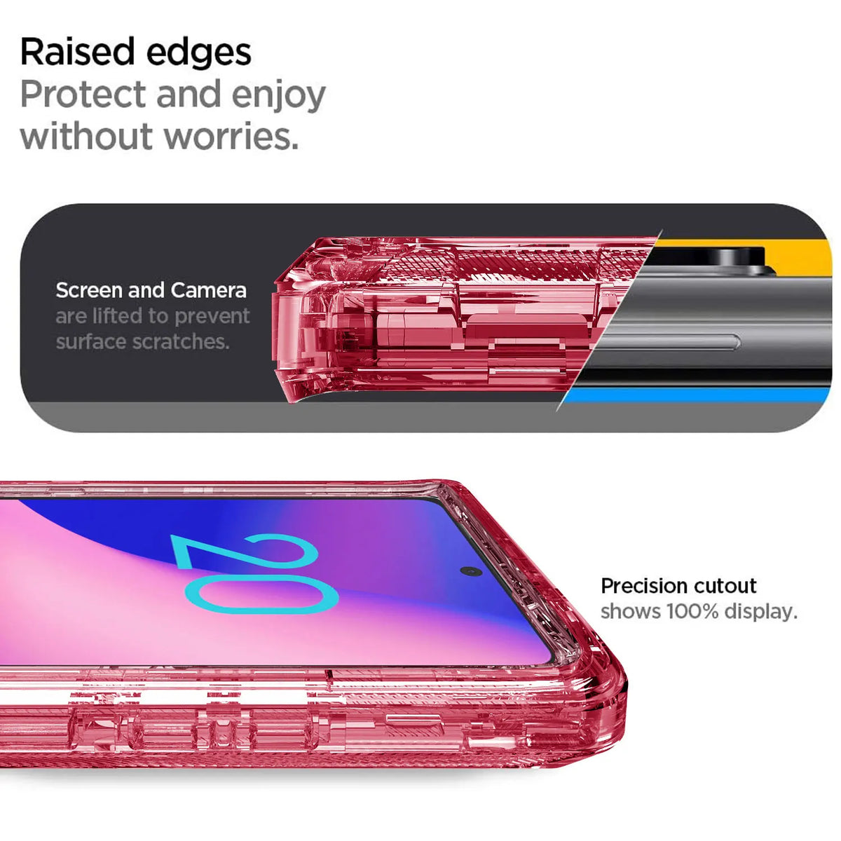 Hot Trend Vault Galaxy Note20 Ultra transparent shockproof case with two tempered glass screen protectors, protective and clear.