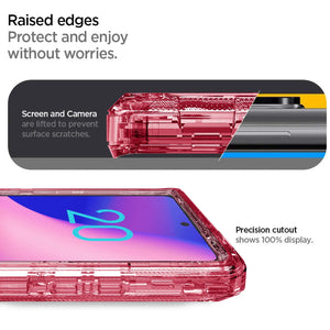 Hot Trend Vault Galaxy Note20 Ultra transparent shockproof case with two tempered glass screen protectors, protective and clear.