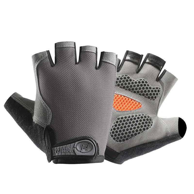 Breathable Anti Slip Fingerless Cycling Gloves for Men and Women