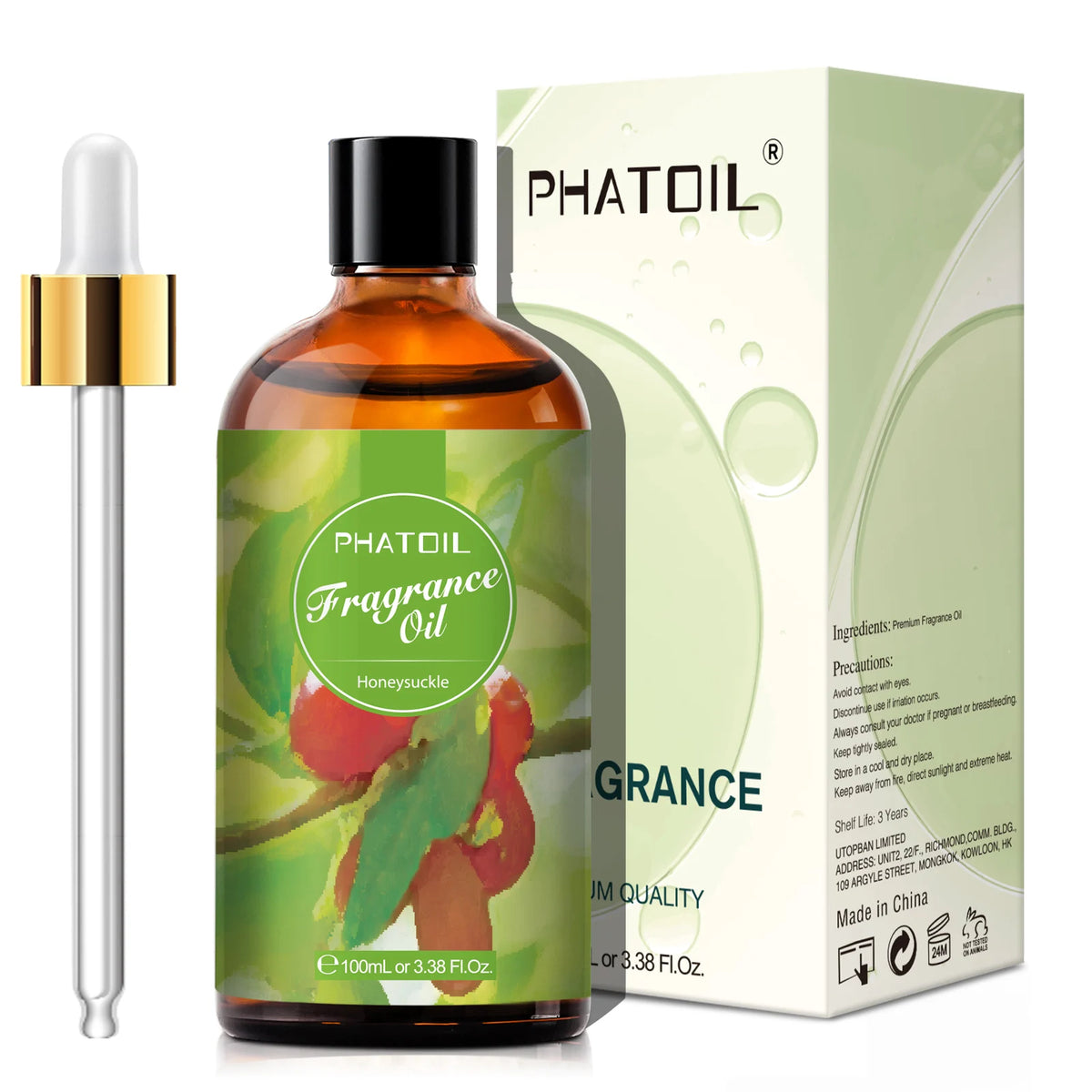 Hot Trend Vault Phatoil Fragrance Oil 100ml for diffusers and candles, showcasing clear bottle with colorful scent labels.