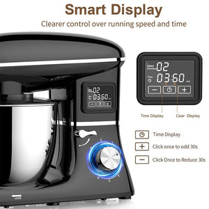 220V Powerful Stand Mixer Electric Blender Household Automatic Timing Hair Noodles Flour-Mixing Machine Commercial stand mixer