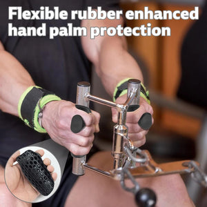 Anti-Slip Grips for Weight Lifting Pull-Ups Gym Training Unisex Ergonomic Rubber Hand Protector Strengthener Handle Gloves