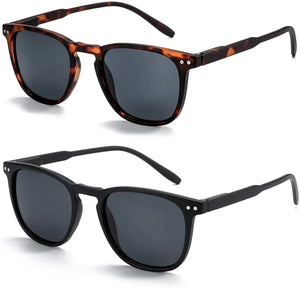 Unisex vintage polarized sunglasses with UV400 protection, featuring classic design and tinted lenses for driving and outdoor use.