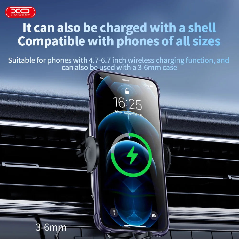 Hot Trend Vault car mounted wireless charger with magnetic holder, suction cup, and air outlet bracket for easy driver use.