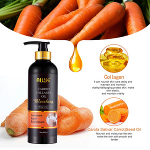 Unisex AILKE Collagen 5-in-1 skin care kit with bottles and tubes for even tone and glowing skin, displayed on a neutral background.