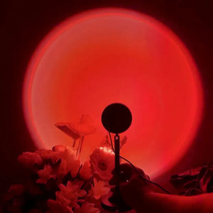 USB Sunset Lighting Ambient Projection Night Light for home décor, relaxing lighting in bedroom and living room