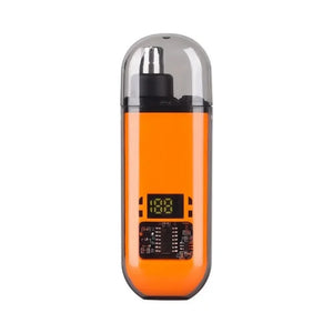 Hot Trend Vault nose hair trimmer with LED light, portable electric clip for grooming and travel use.