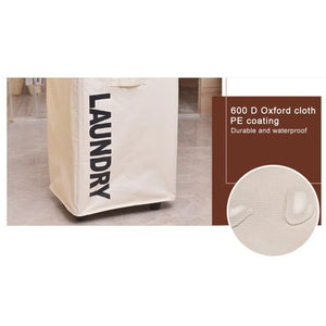 Laundry Basket with Wheels Large Capacity Yoga Mat Storage Basket Multifunctional Foldable Waterproof Dirty Clothes Storage Bag