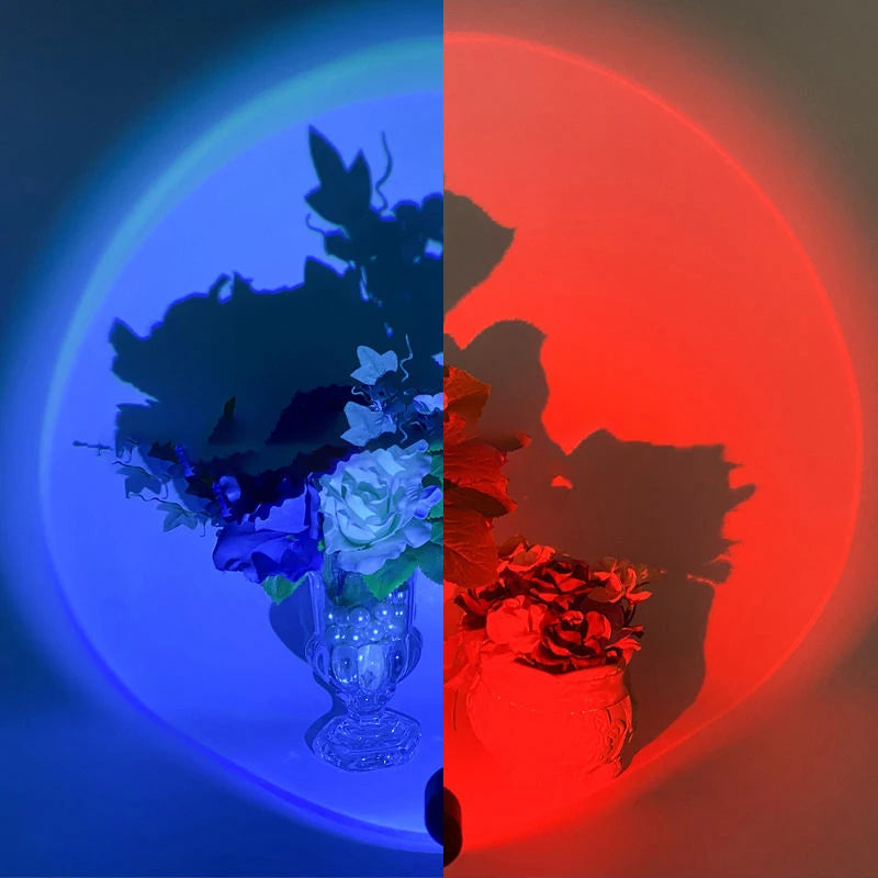 USB LED Sunset Lamp Ambient light Projector Photography Wall Atmosphere Neon Lights for Party Bedroom Living Room Decoration