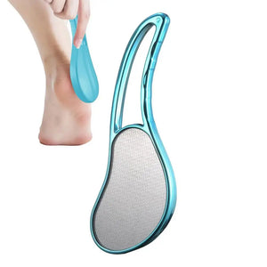 Hot Trend Vault Nano Glass Pedicure Foot File with callus remover for home spa, showing the sleek, transparent glass foot file.