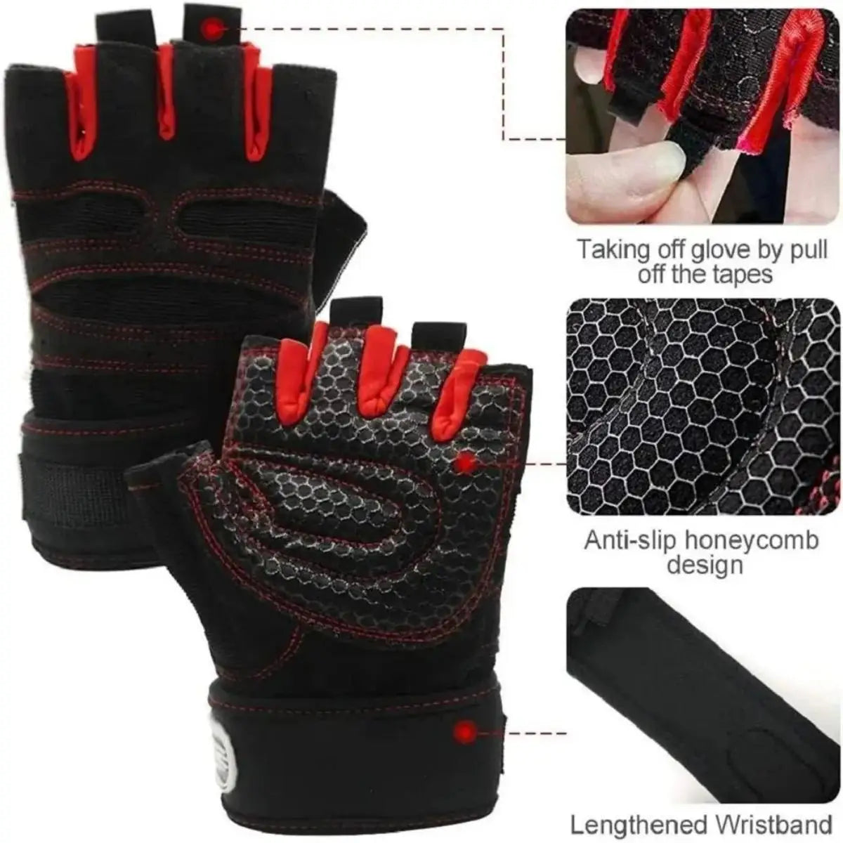Unisex Hot Trend Vault shockproof gym gloves with durable grip for weight lifting and training, shown in black.