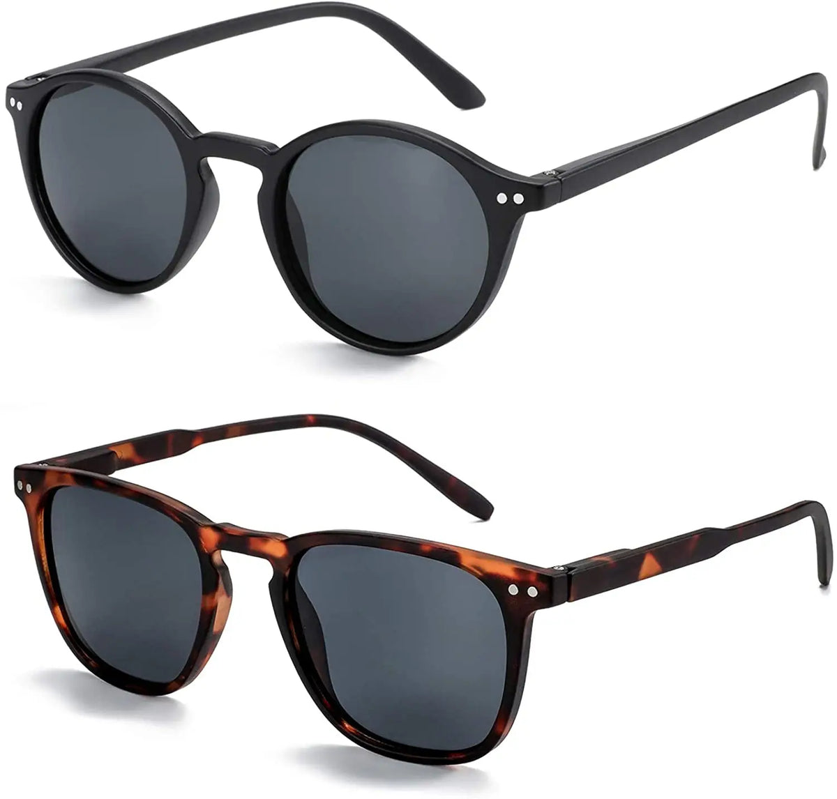 ZENOTTIC Vintage Polarized Sunglasses Men Classical Retro Brand Designer Round Outdoor Driving UV400 Shades Sun Glasses Woman