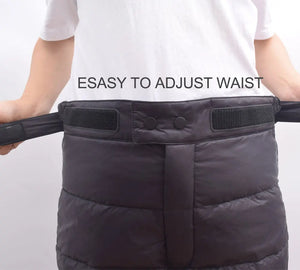 Lightweight winter down hiking pants for men and women by Hot Trend Vault, featuring warm insulation and durable outdoor fabric.