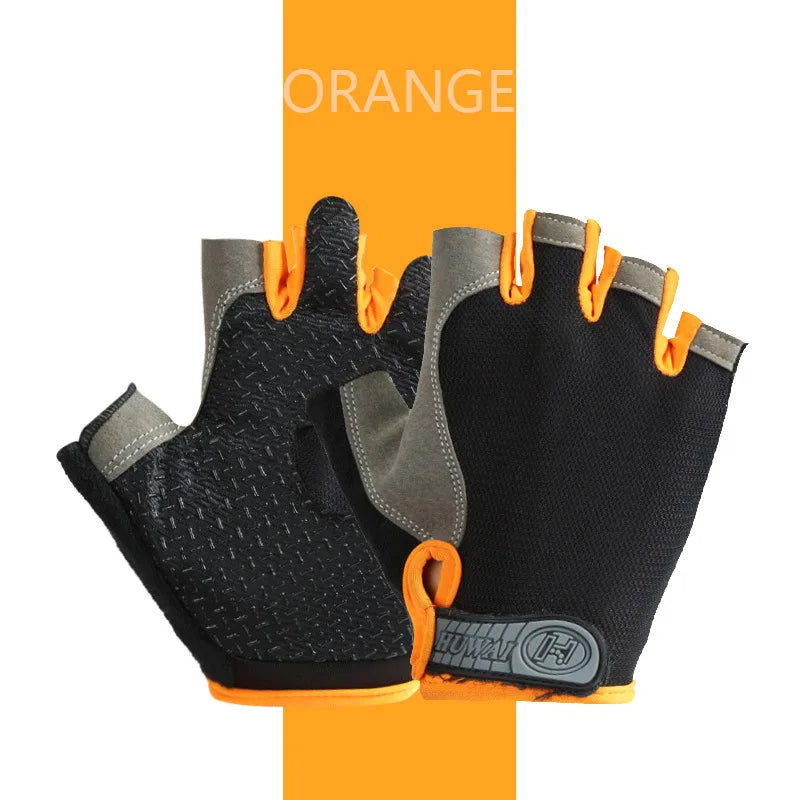Breathable Anti Slip Fingerless Cycling Gloves for Men and Women