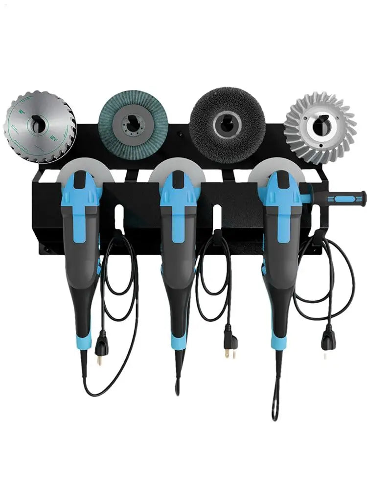 Angle Grinder Wall Storage Mount Metal Wall-Mounted Hanging Shelf Power Tool Organizer Rack for Angle Grinder Cutters Polishers