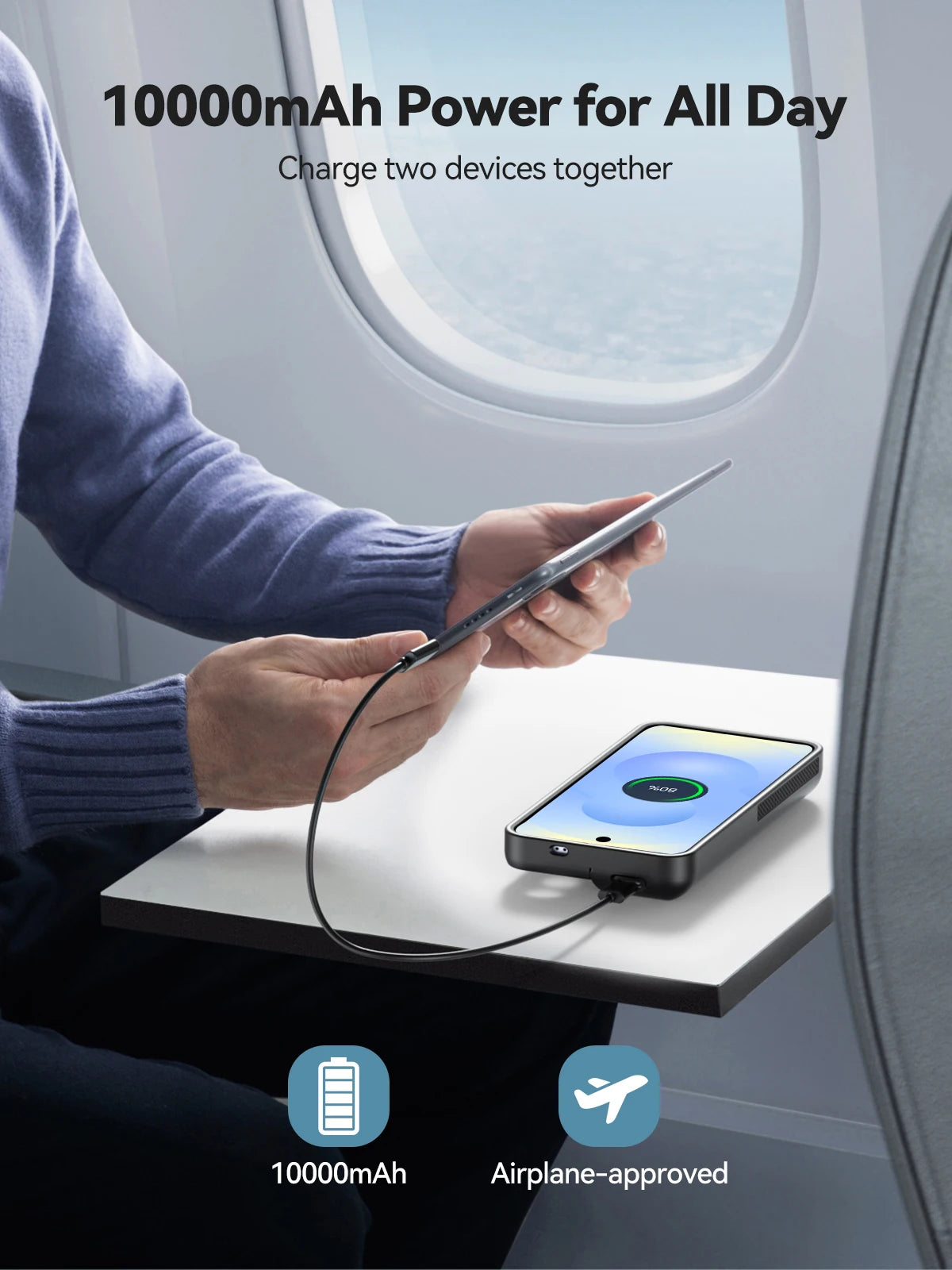 10000mAh Wireless Charger Battery Case for Samsung Galaxy S25 Plus Power Case 10000mAh Portable Power Bank with LED Display