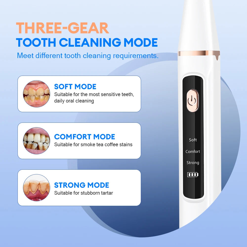 Hot Trend Vault Hailicare ultrasonic dental scaler for home use, removes calculus, stains, tartar, and whitens teeth.