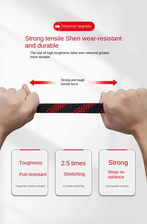 Heavy duty motorcycle bungee cord with hooks from Hot Trend Vault for secure luggage attachment and rider safety.