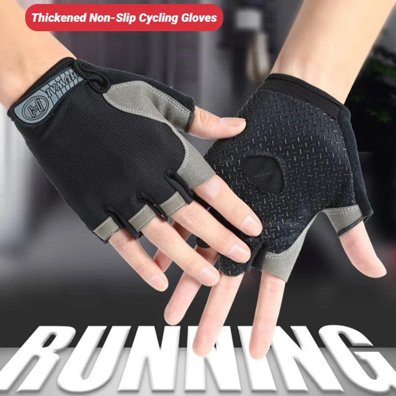 Breathable Half Finger Cycling Gloves for Men and Women Anti Slip Bike Gear
