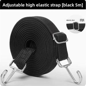 Heavy duty motorcycle bungee cord with hooks for luggage security, designed for riders by Hot Trend Vault.
