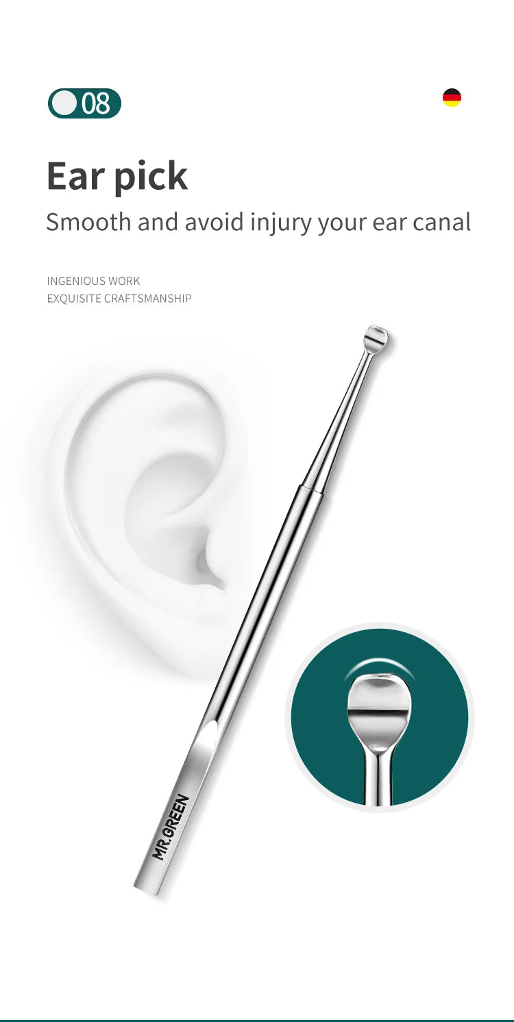 MR.GREEN Manicure Set Pedicure Sets Nail Clipper Stainless Steel Professional Nail Cutter Tools with Travel Case Kit