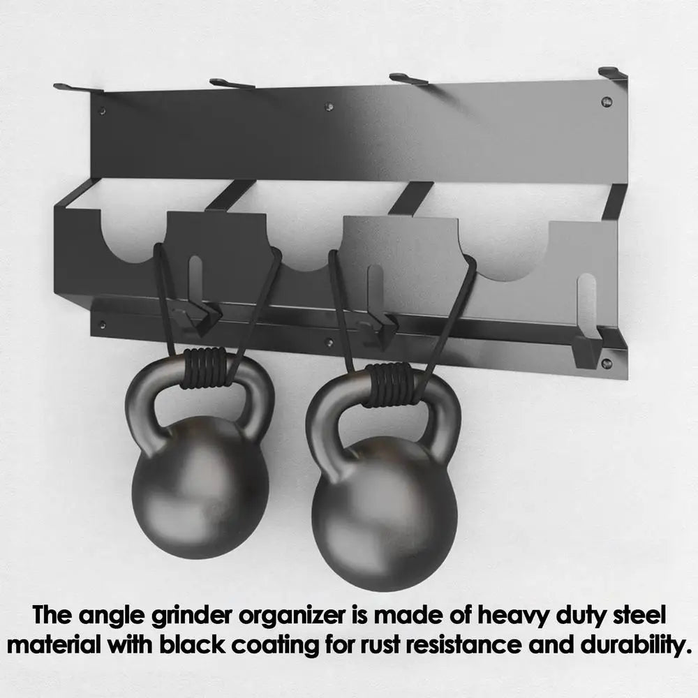 Angle Grinder Wall Storage Mount Metal Wall-Mounted Hanging Shelf Power Tool Organizer Rack for Angle Grinder Cutters Polishers