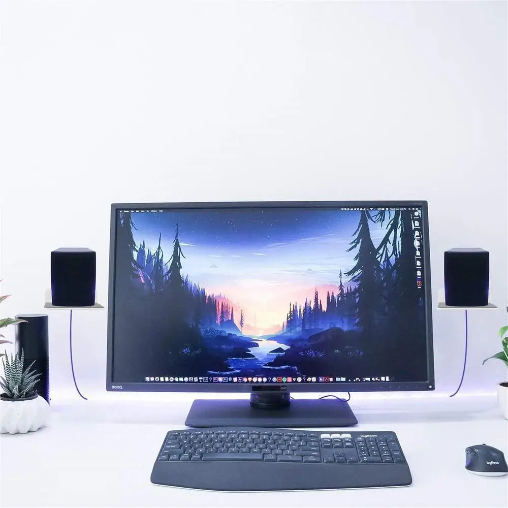 Wall Shelf Speaker Stand, Acrylic Wall Mount Display Shelf For Blue-tooth Speaker, Charging Rack Webcam, Cell Phones, Toy